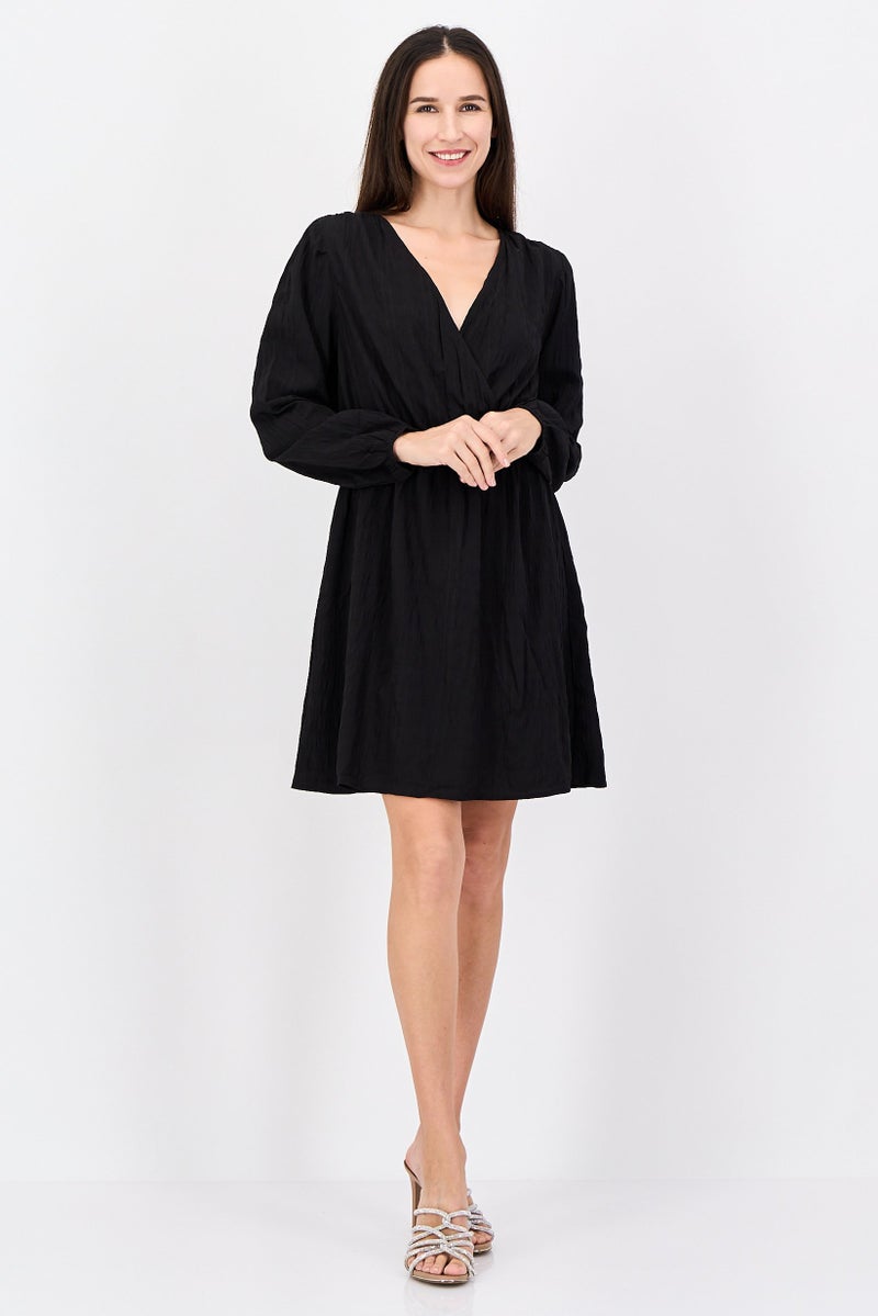 Fire & Glory Women Plain Midi Casual Dress, Black - Image 2